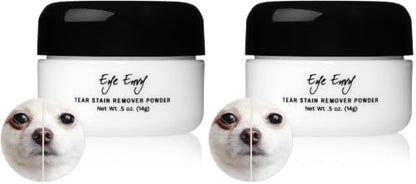 Eye Envy Tear Stain Remover Powder for Dogs and Cats. Natural, Safe Formula. Apply Around Eyes. Absorbs and Cleans Tears and Staining. Keeps Area Dry. Made in The USA. (.5 oz) (Pack of 2) by EyeEnvy
