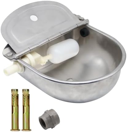 Automatic Dog Water Feeder 3L Stainless Steel Bowl for Chicken Cattle Sheep by Unknown