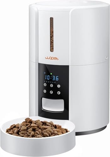 WOPET Automatic Cat Feeder, 3L Cat Food Dispenser, Automatic Dog Feeder, Timed Feeder 6 Meals Daily with Portion Control, 10s Voice Recording, Backup Power by WOPET
