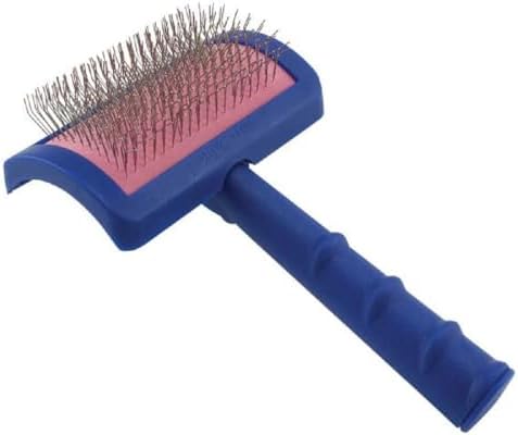 Show Tech Tuffer Than Tangles Slicker Brush for Dog Grooming with Long, Regular Pins, Medium Size, Perfect for Doodle Breeds, Angled Pins for Dematting, Remove Undercoat, Comfort Grip Handle by ShowTech