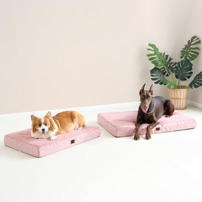 EHEYCIGA Orthopedic Dog Bed Large with Removable Washable Cover, 44IN Pink - Image 7