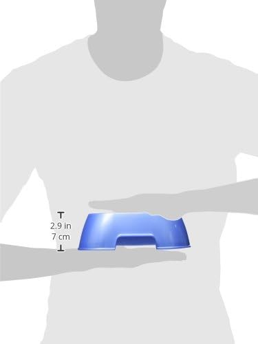 Van Ness Pet Food And Water Bowl, 44 OZ Capacity Plastic Dish For Dogs And Cats, Wide No-Tip Base Prevents Spills