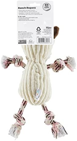 Outward Hound by Charming Pet Ranch Roperz Cow Plush Squeaky Dog Toy - Image 3