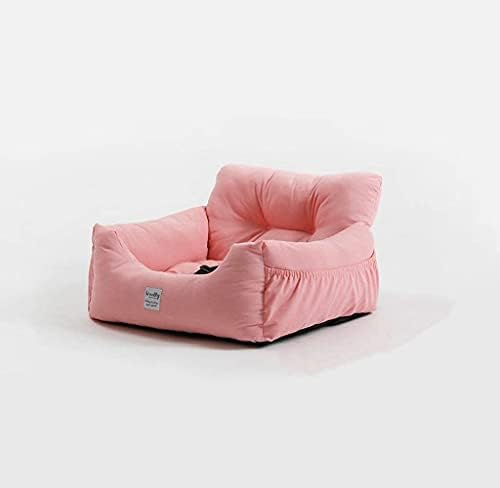Aidou Dog Car Seat Booster for Small to Large Dogs & Cats, Safety Seat with Storage & Dual-use for Car & Home (Medium Pink) - Image 3