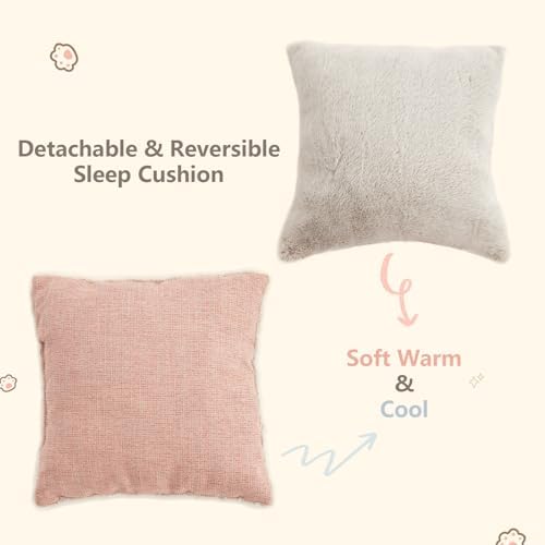 WINDRACING Cat Bed for Indoor Cats - Cats Cave Bed Cat House Cat Tent with Removable Washable Cushioned Pillow, Soft Kitten beds, & Furniture, for Small and Medium Pet Bed - Image 5
