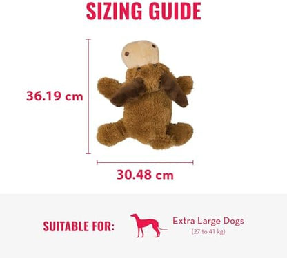 KONG Cozie Plush Dog Toy with Squeaker (Marvin the Moose, X Large) - Image 4
