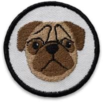 K9 Sport Sack Dog Patch for Dog Carrier Backpack (Pug Face - White) by K9SportSack