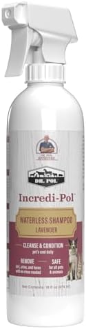 Dr. Pol Incredi-Pol Waterless Shampoo | Waterless Dog Shampoo & No-Rinse Pet Cleanser | Rinse Free Dog Shampoo for Smelly Dogs | Safe for All Pets & Animals | Lavender | 16 oz by DrPol