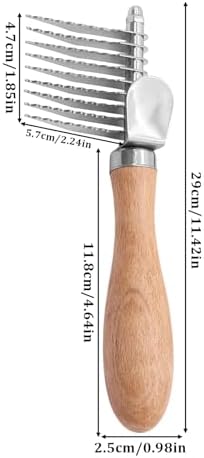 Pet Dematting Comb & Rake Brush for Dogs and Cats, Undercoat Deshedding Tool with Stainless Steel Teeth,Dog Grooming Brush for Long/Short Haired Dogs Cats - Image 2