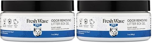 Fresh Wave Odor Removing Litter Box Gel, 7 oz. | Safer Pet Odor Eliminator for Home and Litter Box Area (Pack of 2) by FreshWave