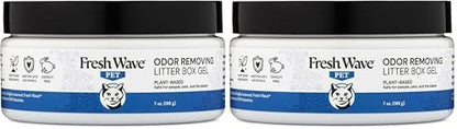Fresh Wave Odor Removing Litter Box Gel, 7 oz. | Safer Pet Odor Eliminator for Home and Litter Box Area (Pack of 2) by FreshWave