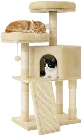 SONGMICS HOME Cat Tree, Scratching Ramp, Multi-Level Cat Condo by SONGMICSHOME