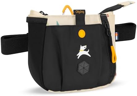 OllyDog Backcountry Day Bag | Dog Training Treat Pouch | Eco-Friendly Recycled Fabric Fanny Pack with Zipper Closure, Built-in Poop Bag Dispenser & Adjustable Waist Belt (Terrazzo) by OllyDog