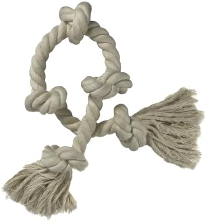 USA Made Cotton Rope Dog Toy — Natural Undyed 24" Tug of War Toy for Medium & Large Dogs by Unknown