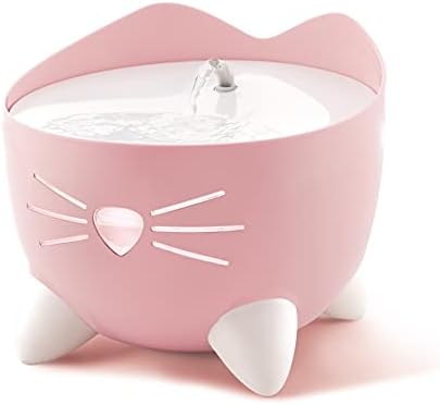 Catit PIXI Cat Drinking Fountain, Running Water Fountain, Pink by Catit