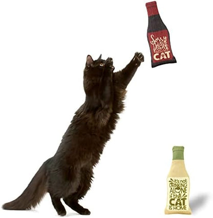 Wine Bottle Catnip Toys for Cats and Kittens Plush Wine Bottle - Funny Cat Toy Moscato and CATbernet - Cat Nip Toy for Wine Drinking Cat Moms and Dads - Image 6