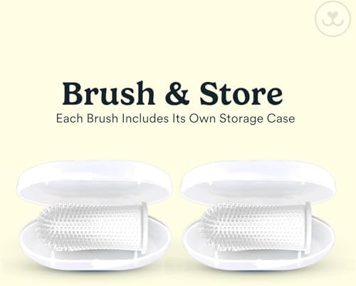 Jasper Dog Toothbrush, 360° Finger Toothbrush for Dogs & Cats, Clear 2-Pack - Image 6