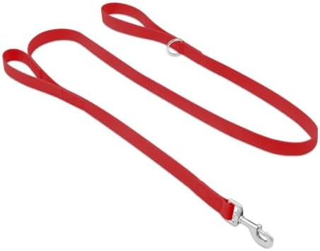 Waterproof Dog Leash with Double Handle, 6 FT Durable Odor-Proof Dog Leashes with Strong Aviation Aluminum Hooks Fits Small Medium or Large Dogs by KiddingPets