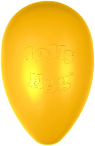 Jolly Pets Jolly Egg Herding Dog Toy, 8 in, Yellow - Erratic Roll by JollyPets