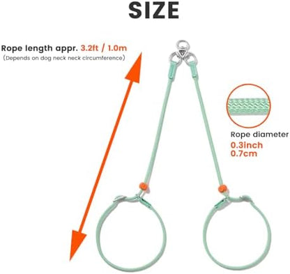 Howgo Slip Lead Leash 2 Dogs, Tangle-Free 360 Swivel(Green,No Handle) - Image 6