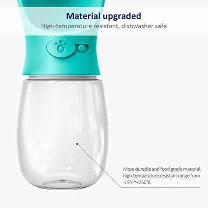 WePet Portable Dog Water Bottle, 12 OZ, Leak Proof Puppy Water Dispenser with Drinking Feeder for Pets Outdoor Walking, Hiking, Travel, Food Grade Plastic - Image 4