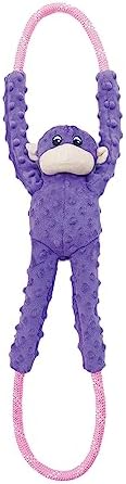 ZippyPaws RopeTugz Durable Dog Pull Rope Toy - Purple Monkey by ZippyPaws