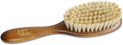 Mars Coat King Bristle Cat Hair Brush Deshedding Tool – Pet Grooming Supplies for Furry, Shaggy, Loose Hair in All Breeds, Wooden Handle for Thick Coats – ¾” Bristles, 2” Wide Head, (99M-394) by MarsCoatKing