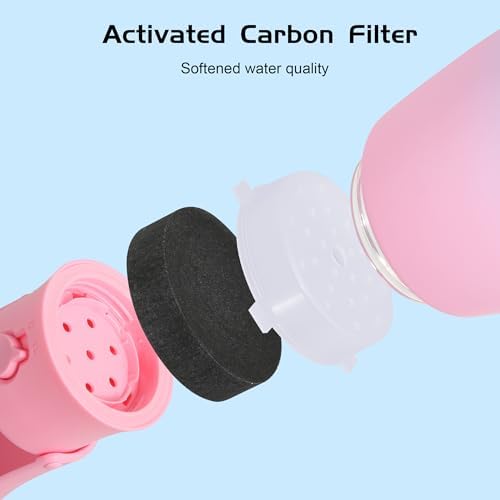 Portable Dog Water Bottle 19oz Pink - Image 2