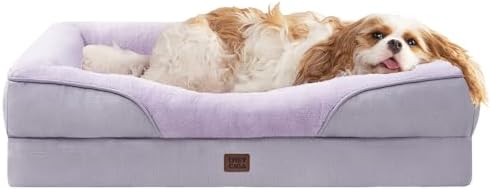 EHEYCIGA Orthopedic Dog Bed for Large Dog, Memory Foam Dog Couch, Purple by EHEYCIGA