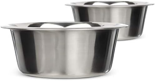Neater Pet Brands 3.5 Cup (28 oz.) Stainless Steel Dog Bowls, Set of 2 Neater Feeder Replacement Bowls (Medium Deluxe Model), Dog Food Bowl & Water Bowl, Dishwasher Safe Metal Dish for Medium Dogs by NeaterPetBrands