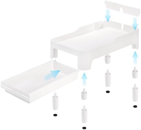 YOUEON Raised Pet Feeder Stand for Cats and Dogs Neck Health, Adjustable Height Elevated Shelf Suitable for 90% Automatic Pet Feeder & Water Dispenser, with Drawer to Stock Pet Snacks, Canned Food - Image 7