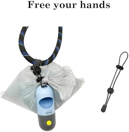 YUCHIYA Dog Poop Bags Holder with LED Flashlight, Sky Blue, 15 Bags, 3 Accessories - Image 6