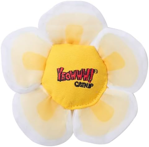 Yeowww!, White Daisy's Flower Top Catnip Cat Toy, 1 Count by YeowwwCatnip