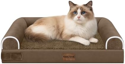 NANUYA Orthopedic Dog Bed for Small Dogs, 20 x 14 Inch, Dark Coffee by Nanuya