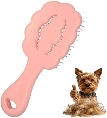 Cloud Shape Small Dog Grooming Brush (Pink) by MAEELOU