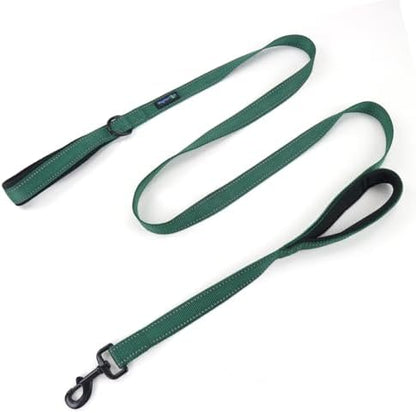 Wagtime Club Heavy Duty Double Handle Dog Leash for Large Medium Small Dogs by Waggin+Tails