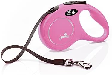 Automatic Leash Flexi New Classic Tape S 5M Pink by Flexi