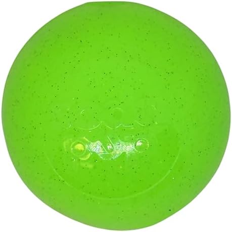 SodaPup Glitter Ball – Soft Dog Ball Toy, Floating Fetch Ball and Treat Dispenser Made in USA from Non-Toxic Pet Safe Food Safe PUP-X Rubber for Bonding, Physical Exercise, & More by SodaPup