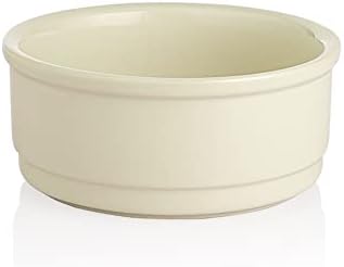 Sweejar Ceramic Dog Bowls, Dog Food Dish for Small Dogs and Cat, Heavy Duty Porcelain Pet Bowl for Canned Food and Water 17 Fl Oz（White） by Sweejarco1949