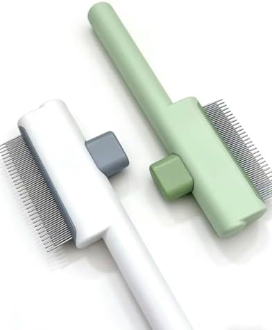 2pcs of Pet Brush for Cats and Dogs, Stainless steel comb, Deshedding tool 7.5"x 2.7", Cat comb,Dematting Comb,Self-Cleaning Hair Remover comb - Image 7