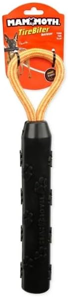 Tire~Biter Advanced Retriever Rubber Dog Toy W/Cottonblend Asst Color Loop Rope Handle, 11" ~ Your Pets Deserve The Best! Pet Products Has Been A Leading Innovator.