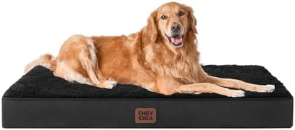 EHEYCIGA Orthopedic Dog Bed Large with Removable Washable Cover, 41IN Black by EHEYCIGA