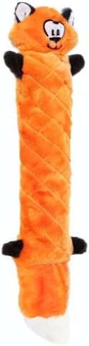 ZippyPaws Jigglerz - Dog Squeaky Toys to Keep Them Busy, Funny Animal Plush for Small, Medium, & Large Dogs, Cute Stuffed Puppy Toy, Pet Product, Gift for All Breeds, Interactive Squeaker - Fox