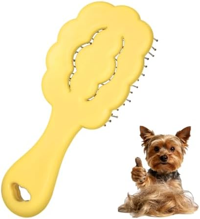 Cloud Shape Small Dog Grooming Brush (Yellow） by MAEELOU