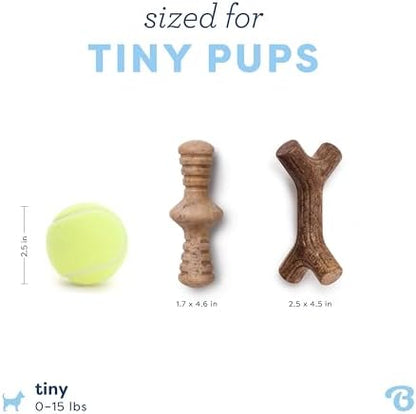 Benebone Puppy 2-Pack Maplestick/Zaggler Dog Chew Toys, Dog Bones, Tiny - Image 4