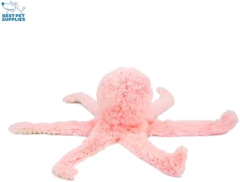 Best Pet Supplies Interactive Squeaky Dog Chew Toy, Ideal Dog Toys for Chewers, Small, Medium & Large Dogs, and Fetch Lovers - Octomutant (Pink), Large - Image 2