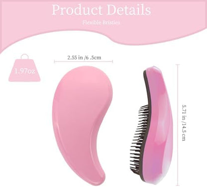Comma-Shaped Small Dog Brush, Puppy Essentials (Pink) - Image 2