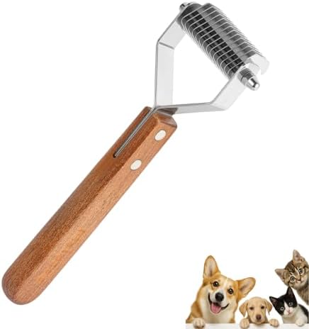 Medium Handmade Wooden Dog & Cat Comb by Unknown