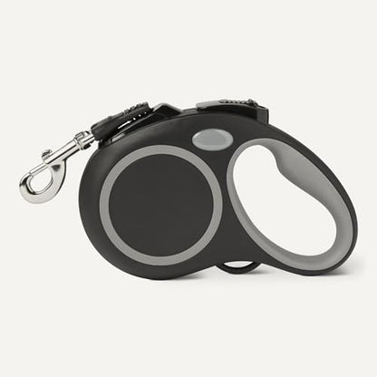 Amazon Basics Reflective Retractable Dog Leash, 16.4 Ft Tape Leash for Dogs Up to 110 Lbs, Non-Slip Comfort Grip, Quick-Lock, Large, Black - Image 3