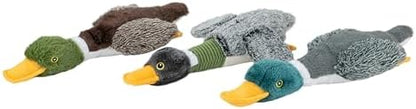 Best Pet Supplies Interactive Squeaky Dog Chew Toy, Ideal Dog Toys for Chewers, Small, Medium & Large Dogs, and Fetch Lovers - Mallard Duck Wing (Gray), Large - Image 6